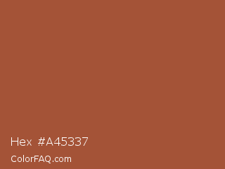 Hex #a45337 Color Image