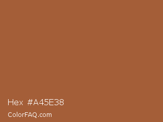 Hex #a45e38 Color Image