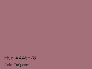 Hex #a46f78 Color Image