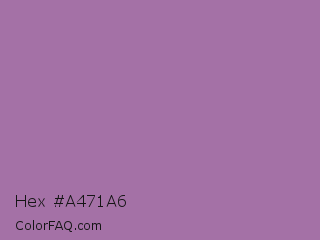 Hex #a471a6 Color Image