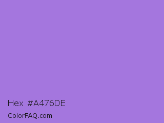 Hex #a476de Color Image