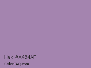 Hex #a484af Color Image