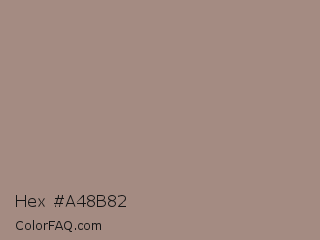 Hex #a48b82 Color Image