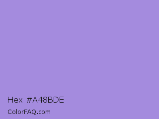Hex #a48bde Color Image