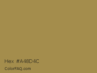 Hex #a48d4c Color Image