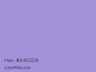Hex #a492d8 Color Image