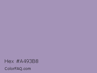 Hex #a493b8 Color Image