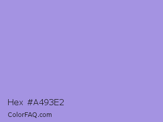 Hex #a493e2 Color Image