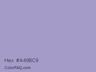 Hex #a49bc9 Color Image