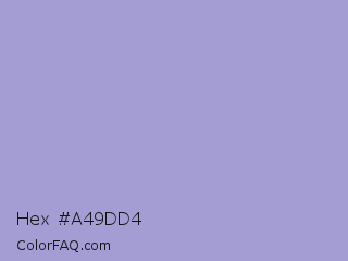 Hex #a49dd4 Color Image