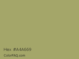 Hex #a4a669 Color Image