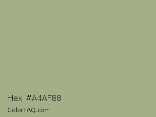 Hex #a4af88 Color Image