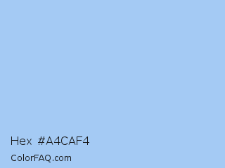 Hex #a4caf4 Color Image