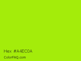Hex #a4ec0a Color Image