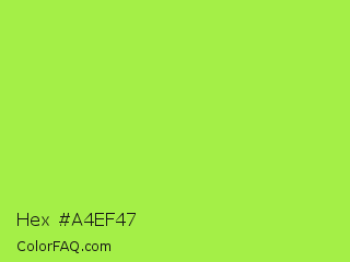 Hex #a4ef47 Color Image