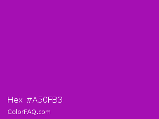 Hex #a50fb3 Color Image