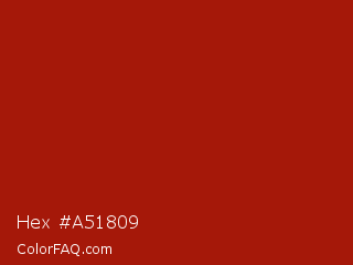 Hex #a51809 Color Image