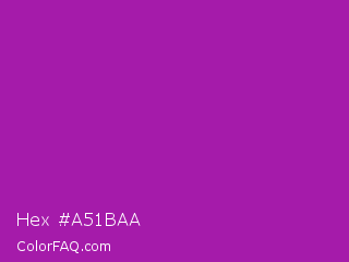 Hex #a51baa Color Image