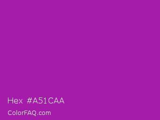 Hex #a51caa Color Image