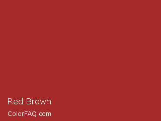 Hex #a52a2a Red Brown Color Image