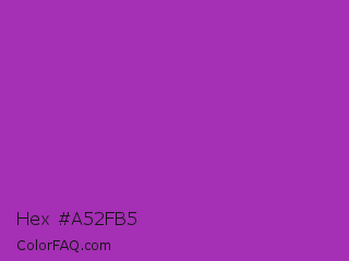 Hex #a52fb5 Color Image