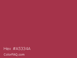 Hex #a5334a Color Image