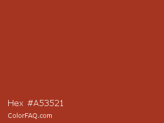 Hex #a53521 Color Image