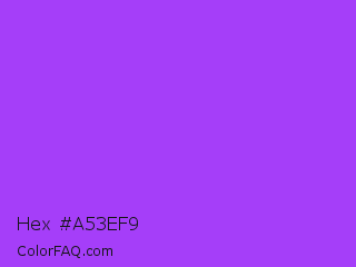 Hex #a53ef9 Color Image