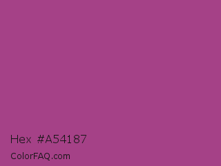 Hex #a54187 Color Image