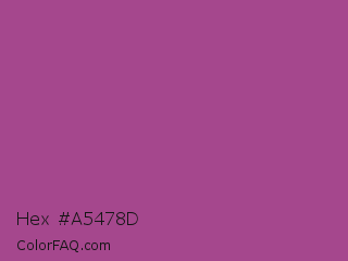 Hex #a5478d Color Image