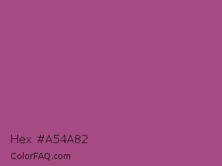 Hex #a54a82 Color Image