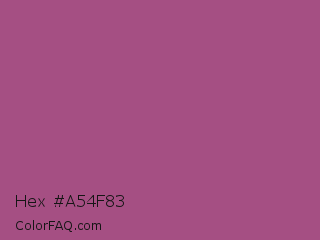 Hex #a54f83 Color Image