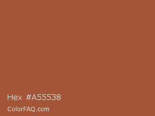 Hex #a55538 Color Image