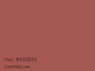 Hex #a55851 Color Image