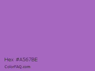 Hex #a567be Color Image