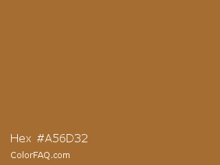 Hex #a56d32 Color Image