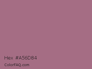 Hex #a56d84 Color Image