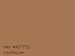 Hex #a57753 Color Image