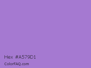 Hex #a579d1 Color Image