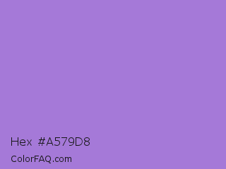 Hex #a579d8 Color Image