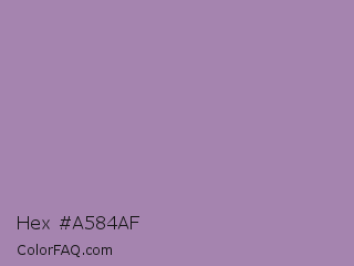 Hex #a584af Color Image
