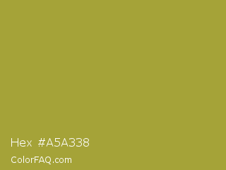 Hex #a5a338 Color Image
