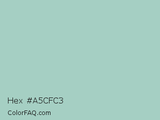 Hex #a5cfc3 Color Image
