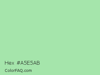 Hex #a5e5ab Color Image