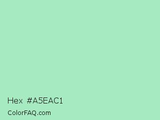 Hex #a5eac1 Color Image