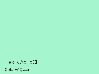Hex #a5f5cf Color Image