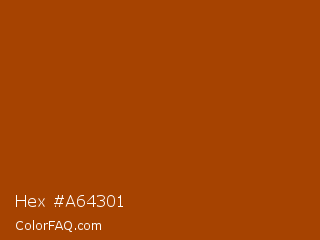 Hex #a64301 Color Image