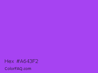 Hex #a643f2 Color Image