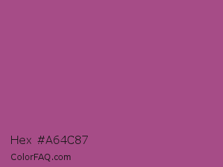 Hex #a64c87 Color Image