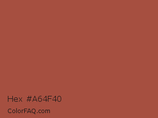 Hex #a64f40 Color Image